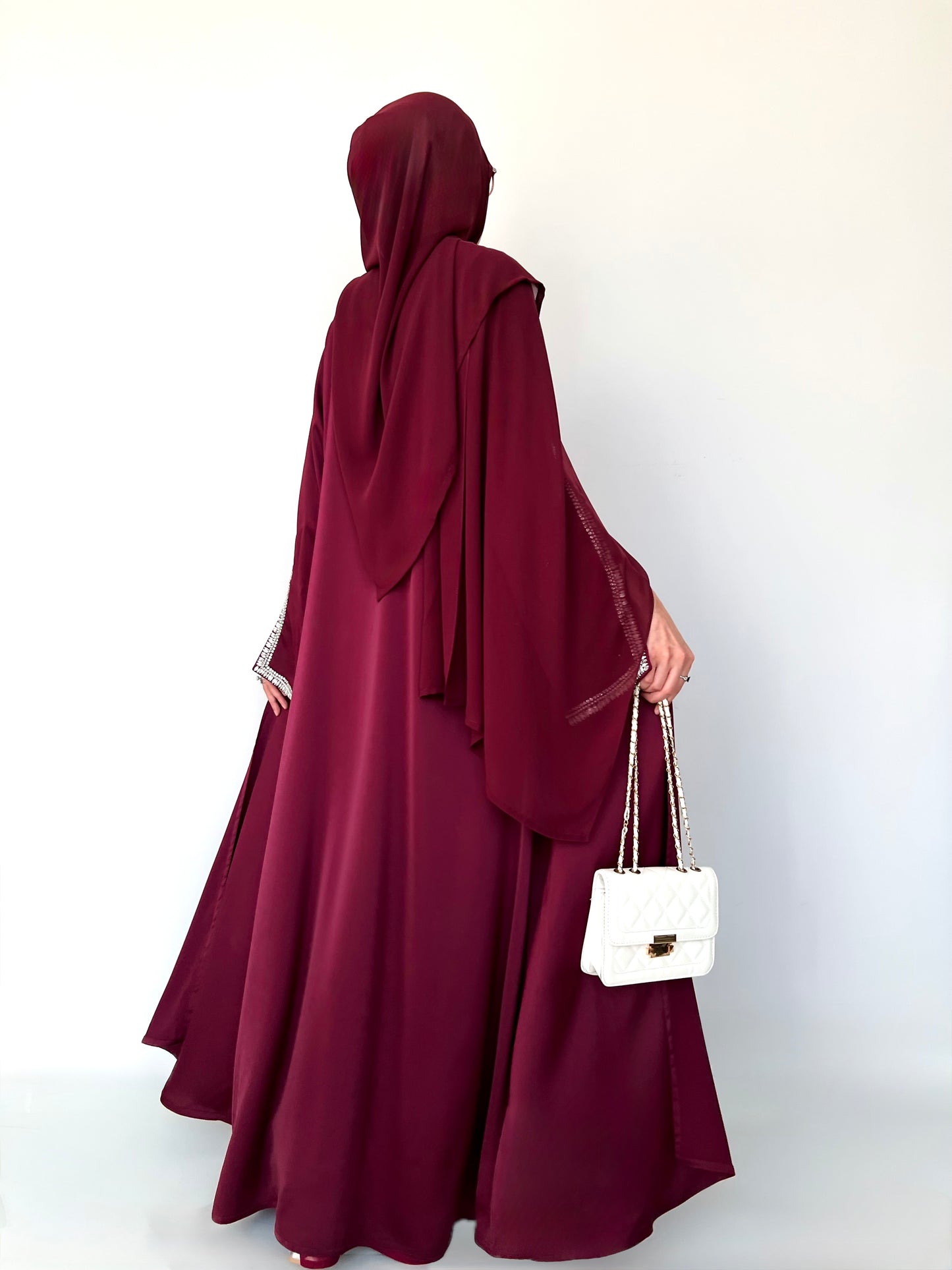 Burgundy Bliss Abaya