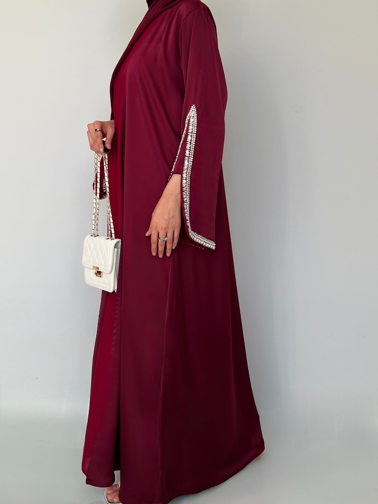 Burgundy Bliss Abaya