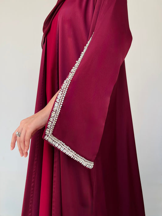 Burgundy Bliss Abaya